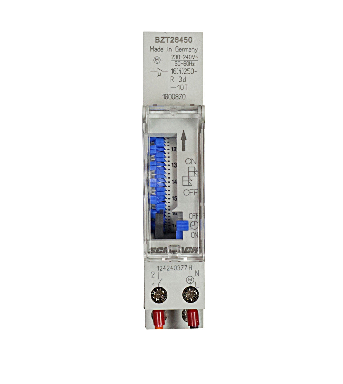 Mechanical time switch quarz 1NC, 1MW