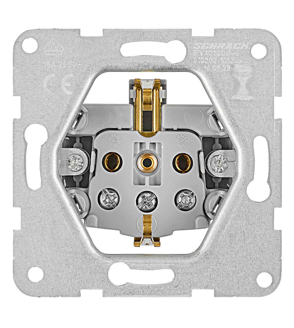 Socket outlet, screw clamps, white