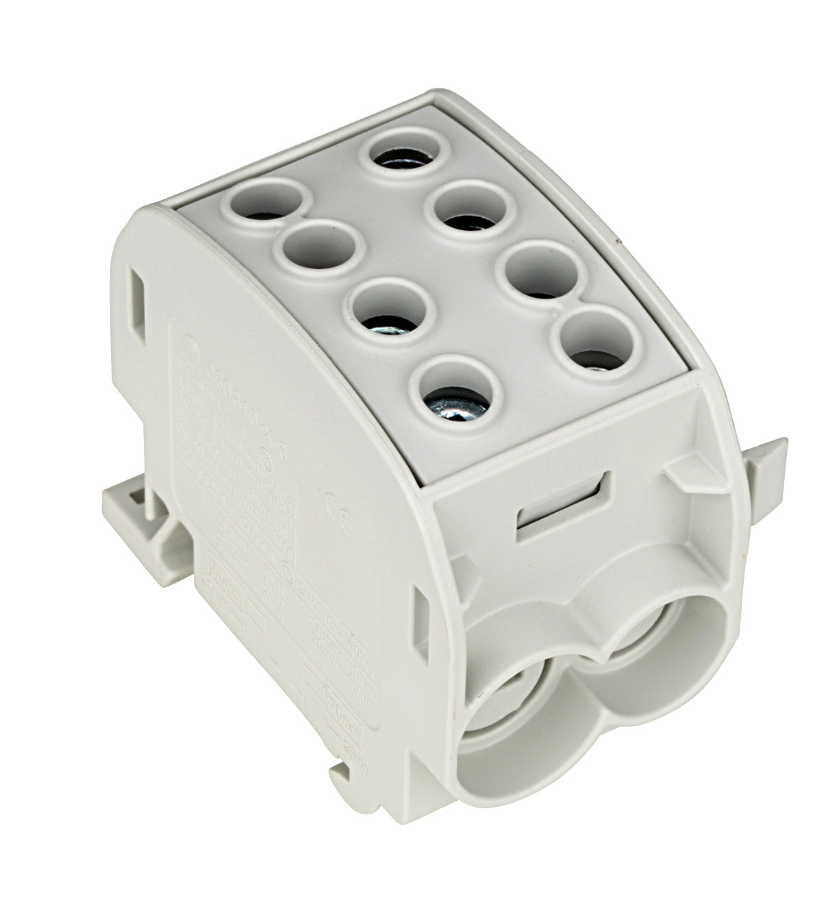 AL/CU-Main branch terminal, 70mm², 1-pole insulated grey