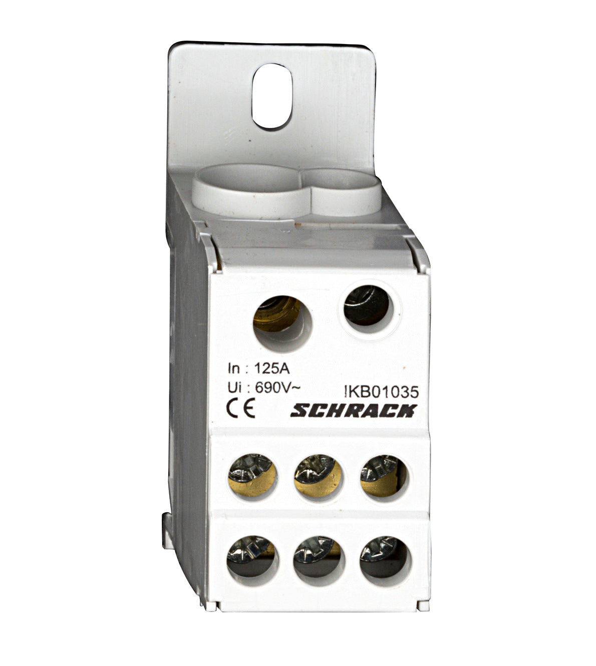 Main branch terminal, 1-pole,125A, in. 1x35mm², out.7x16mm²