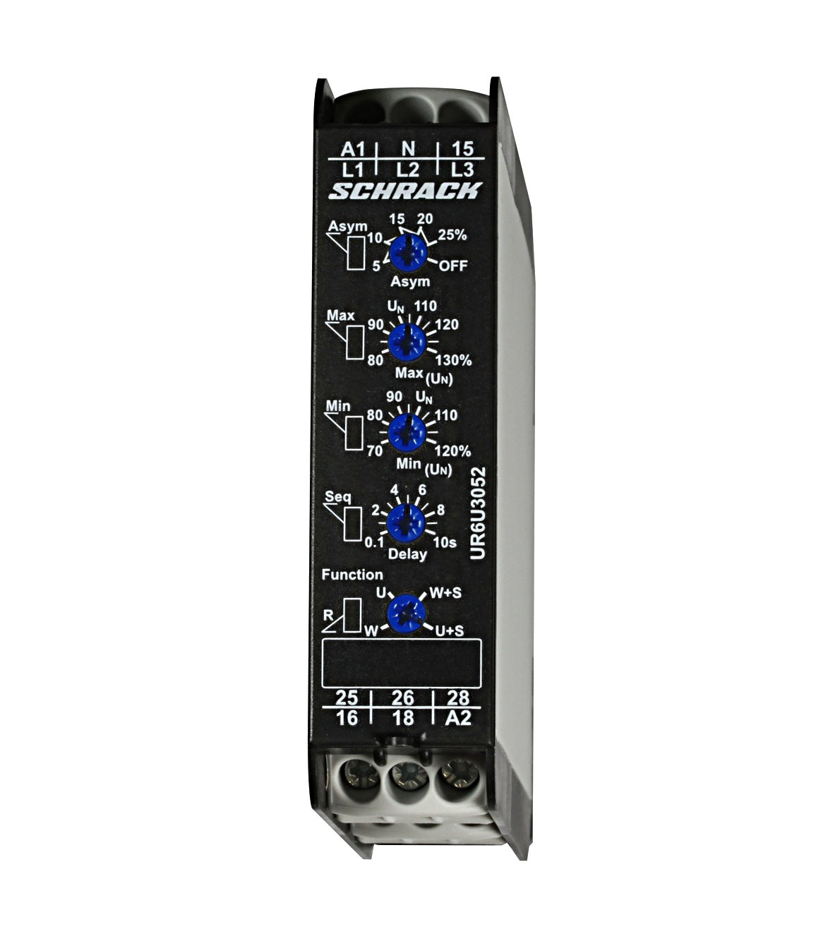Voltage monitoring relay 3-phase, AC/DC, 2CO