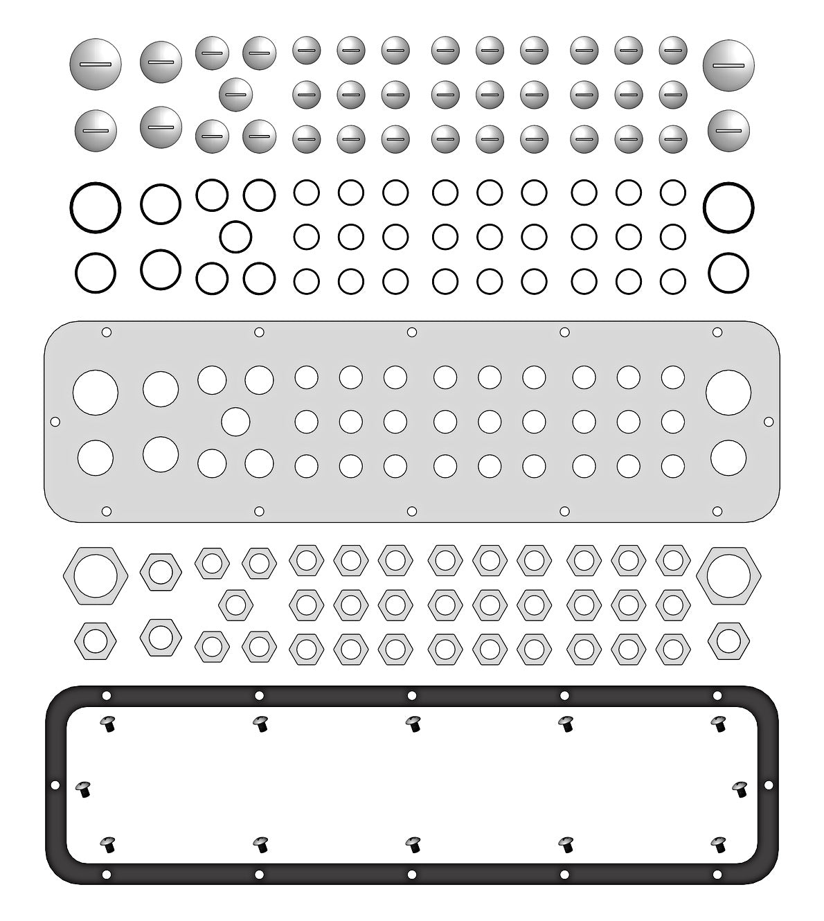Մալուխի մուտքի հերմետիկ վահանակ տիպ D-ի համար (WSA)