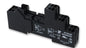 Socket with spring clamps for PCB relays with pinning 5mm