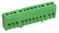 DIN-rail insulated PE busbar SHNI-6×9-12-K-Z (green), IEK