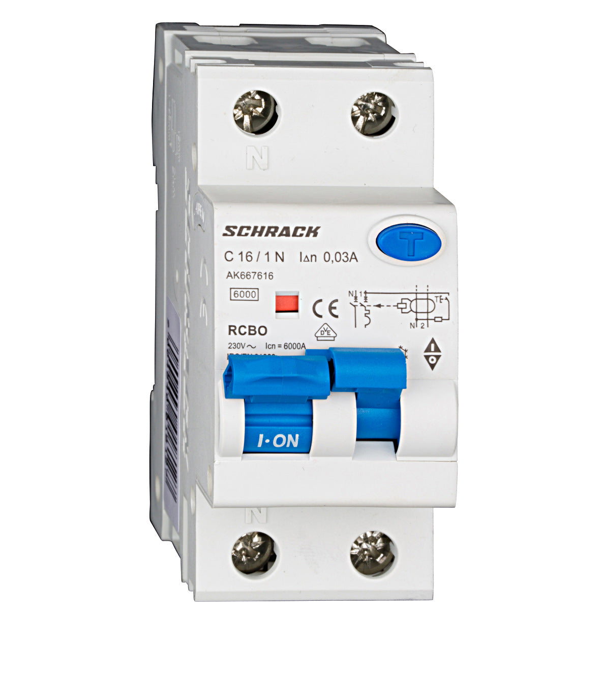 Combined MCB/RCD (RCBO) 1+N, AMPARO 6kA, 30mA, Typ A