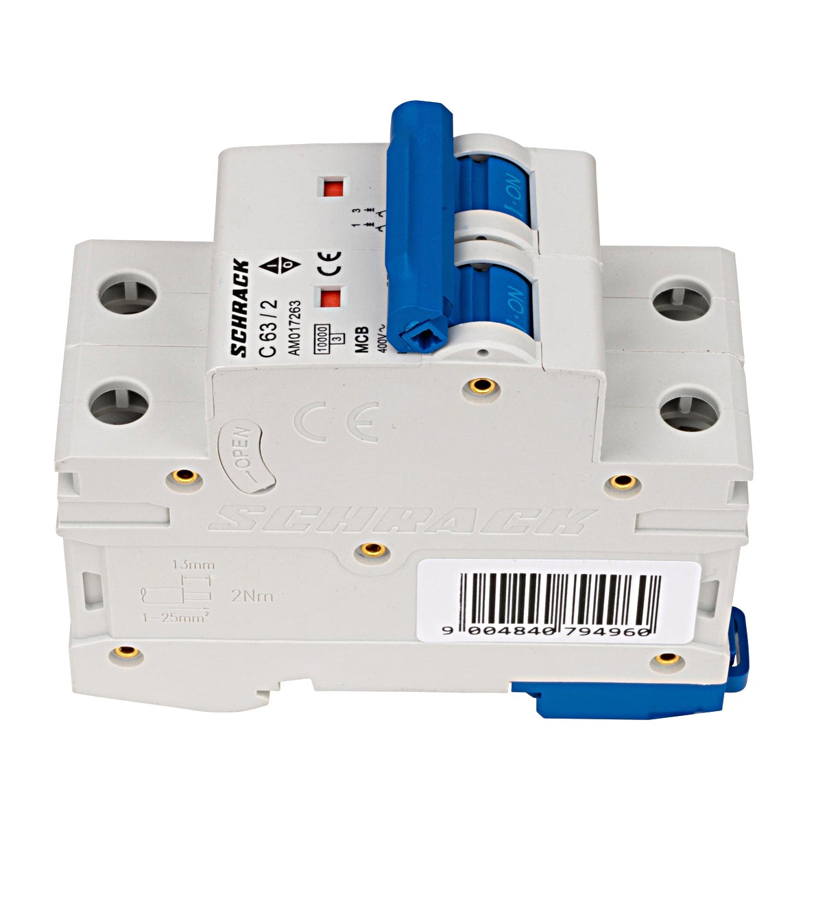 Miniature Circuit Breaker (MCB) AMPARO 10kA, C 63A, 2-pole