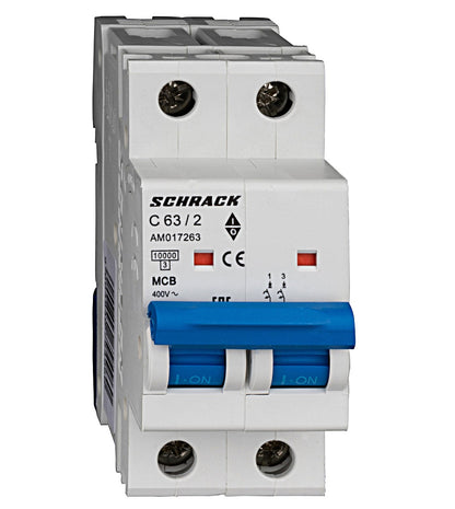 Miniature Circuit Breaker (MCB) AMPARO 10kA, C 63A, 2-pole