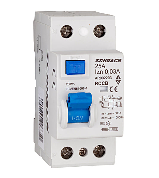 Residual Current Circuit Breaker 10kA, 2-pole, 30mA