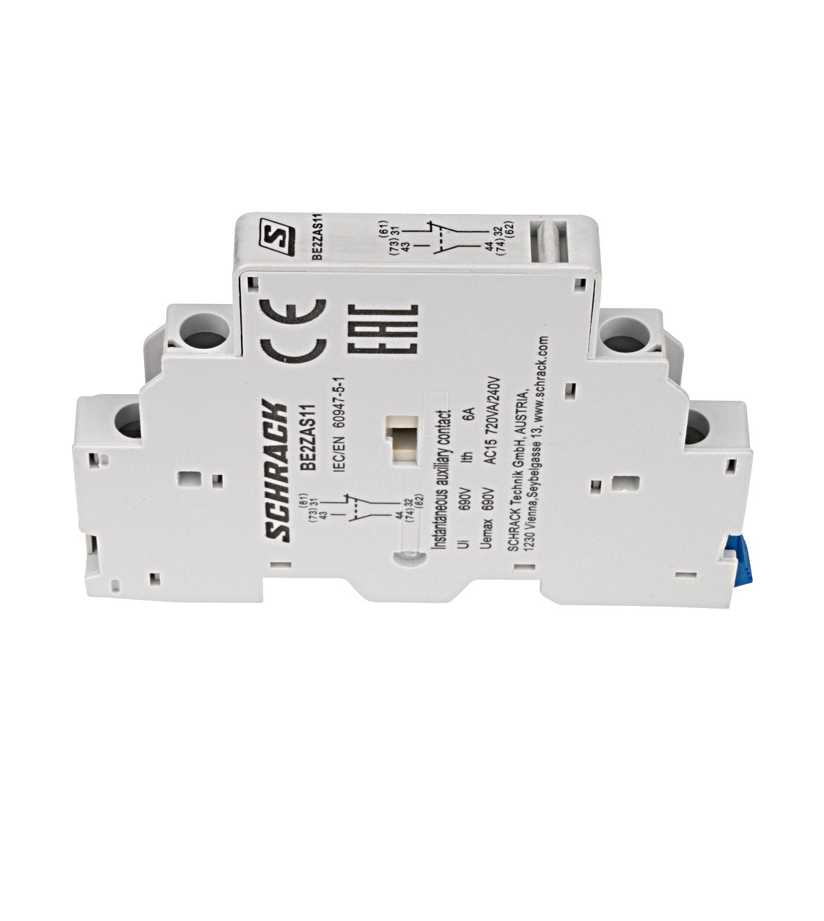 Auxiliary contact, side-mounting for BE20