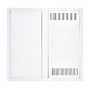 Media combi-enclosure frame and doors, horizontal 4-rows