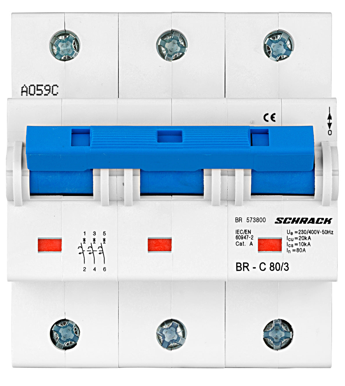 High Current Miniature Circuit Breaker 3pole, 20kA, 80A