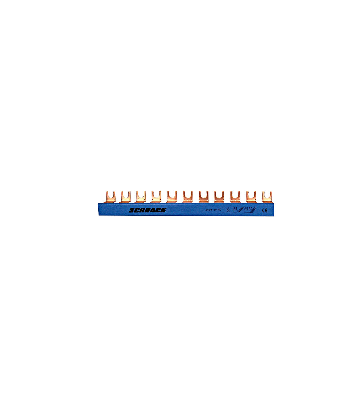 C-Busbar N-conductor, break-out, 10mm², blue, 1m