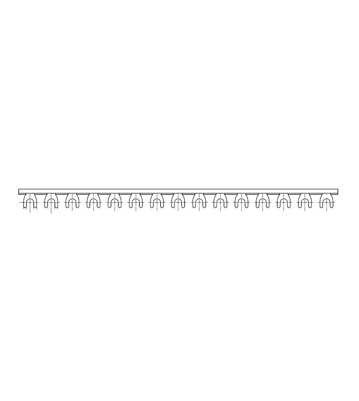 Busbar fork 1-pole, 10mm², 1m