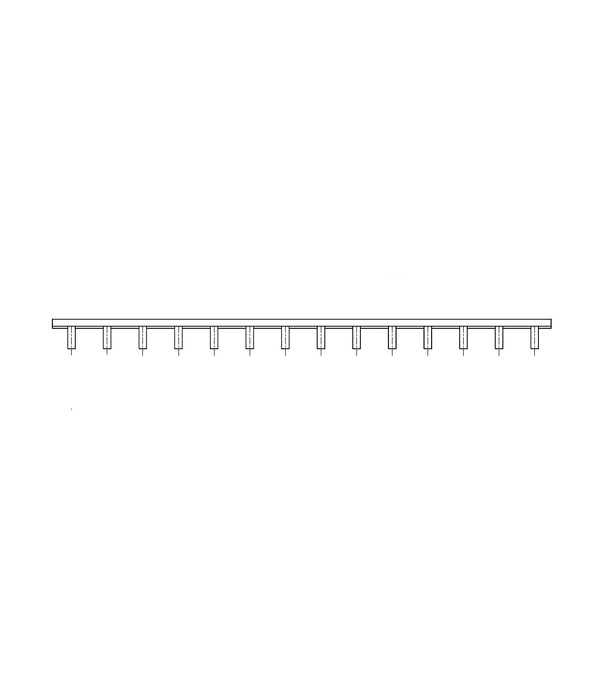 Busbar Pin Version 1-pole, 16mm², 1m