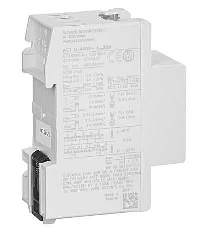 Modular contactor 25A, 4 NO, 230VAC, 2MW