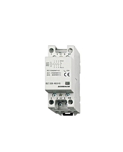 DIN Rail contactor 25A, 3 NO + 1 NC, 230VAC, 2MW, AMPARO