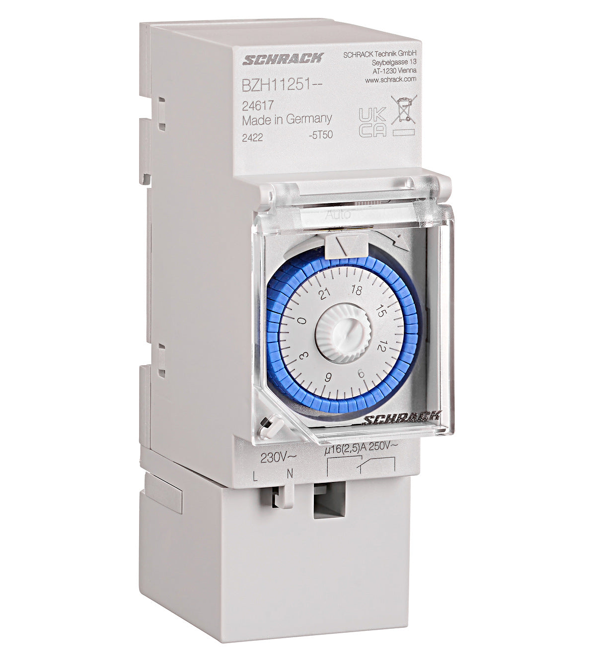 Analog time switch 2MW, without power reserve