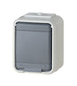 Surface mounted IP44 socket EL445
