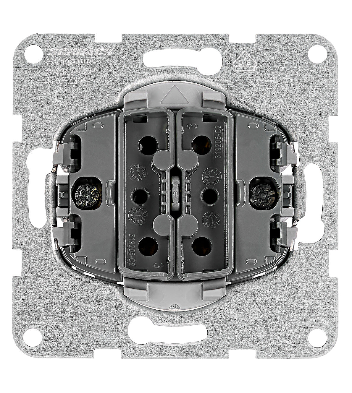 Two-gang one-way switch insert, cage clamps