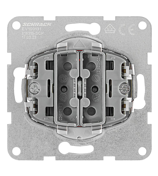 Two-gang two-way switch insert, cage clamps