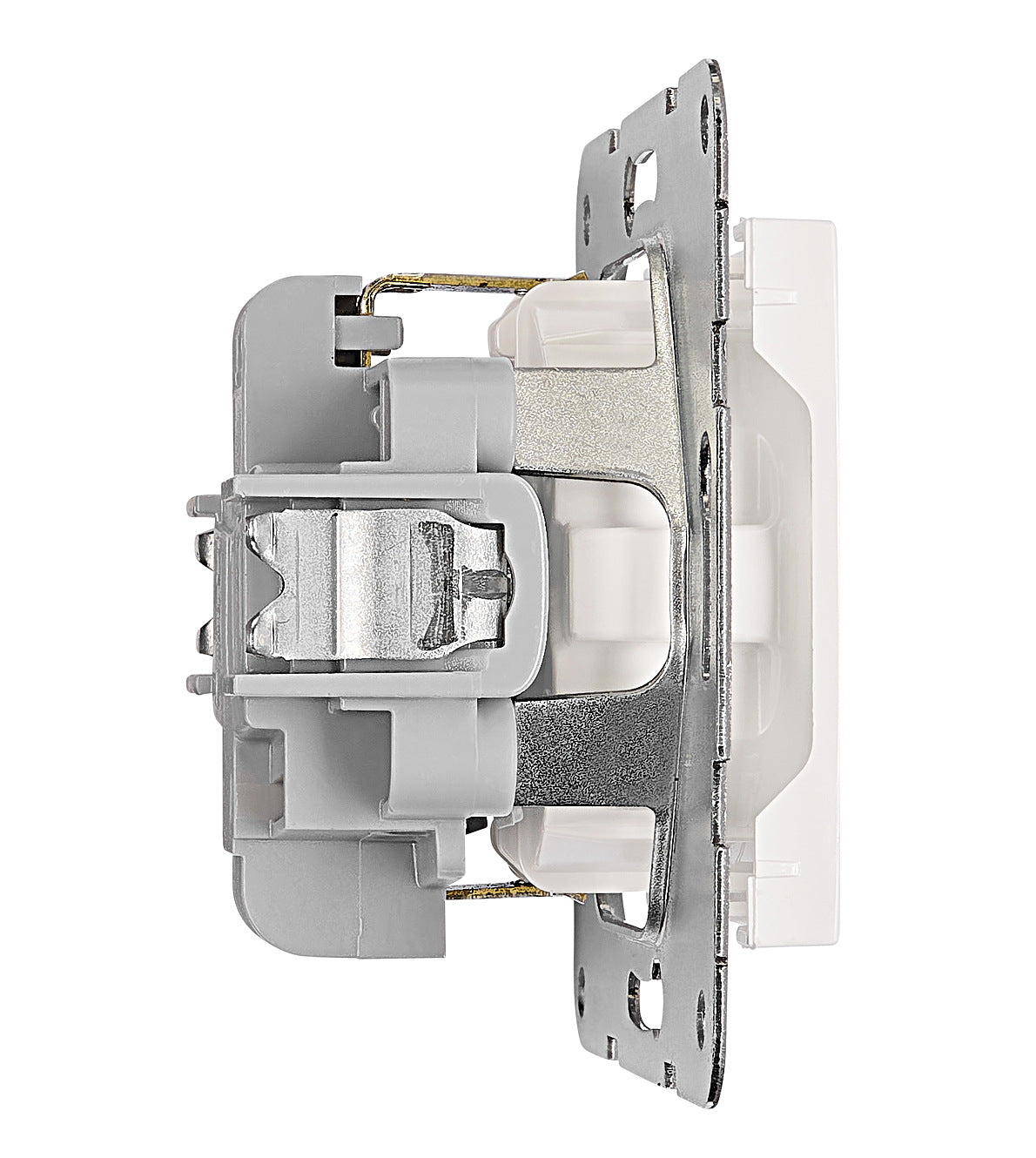 Socket outlet, cage clamps, 10 pcs white
