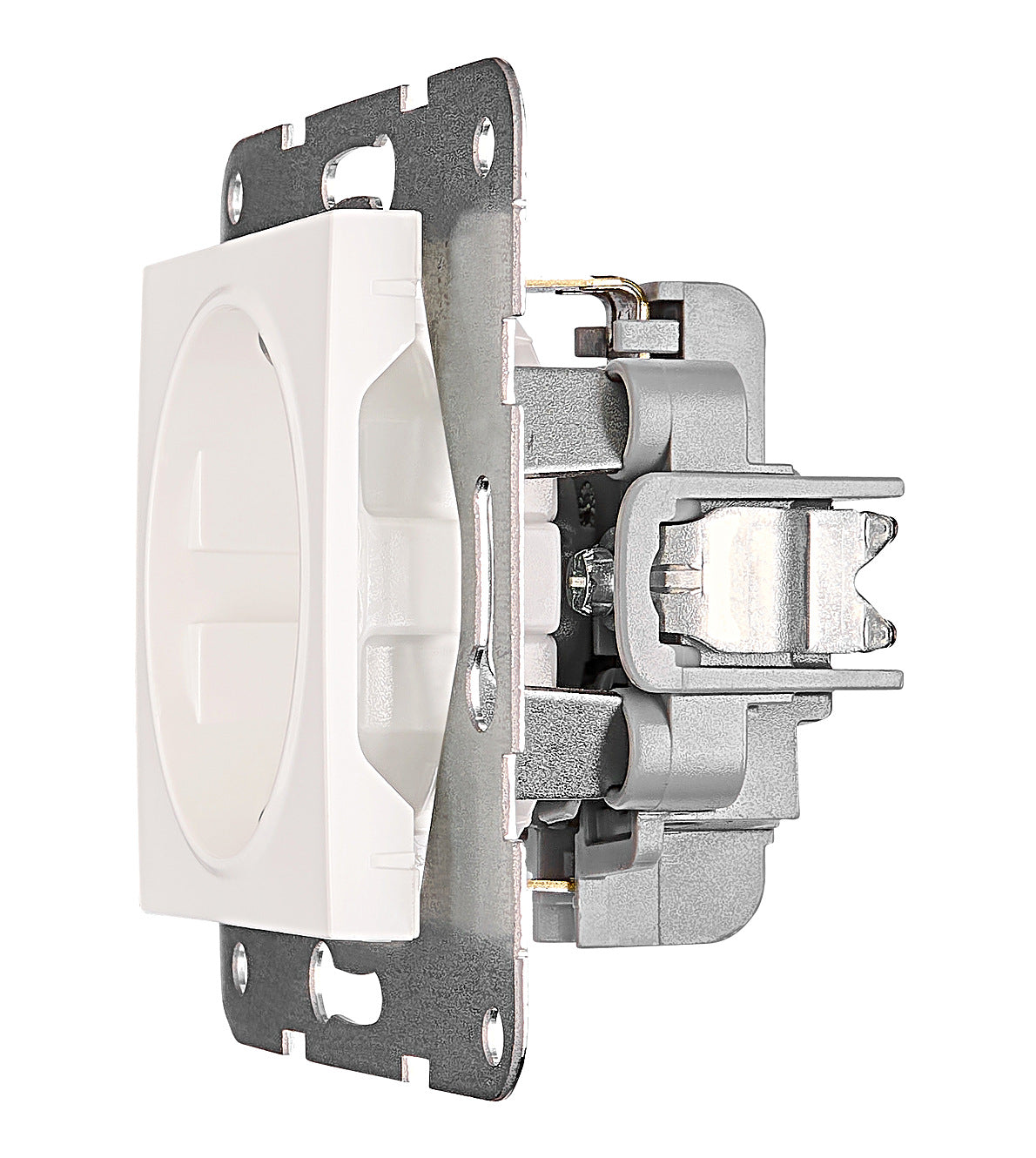 Socket outlet, cage clamps, 10 pcs white