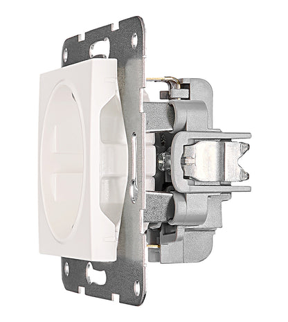 Socket outlet, cage clamps, 10 pcs white