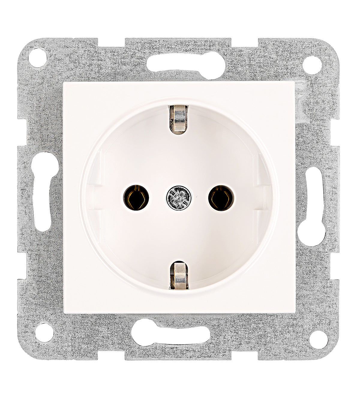 Socket outlet, cage clamps, 10 pcs white