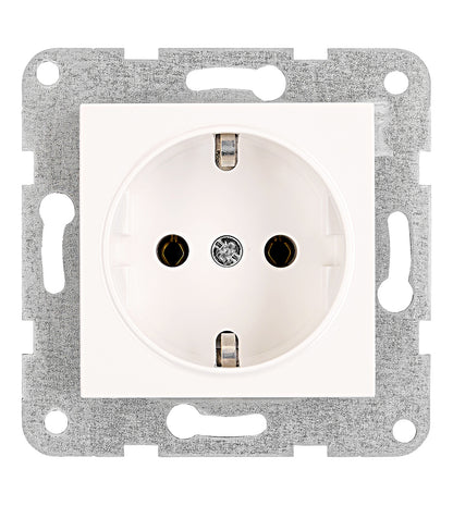 Socket outlet, cage clamps, 10 pcs white