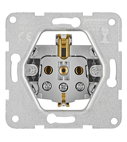 Socket outlet, screw clamps, white
