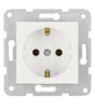 Socket outlet, screw clamps, white