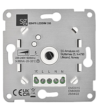 Dimmer insert 3-350 VA, dimmable LED, incl. cover VISIO S 55