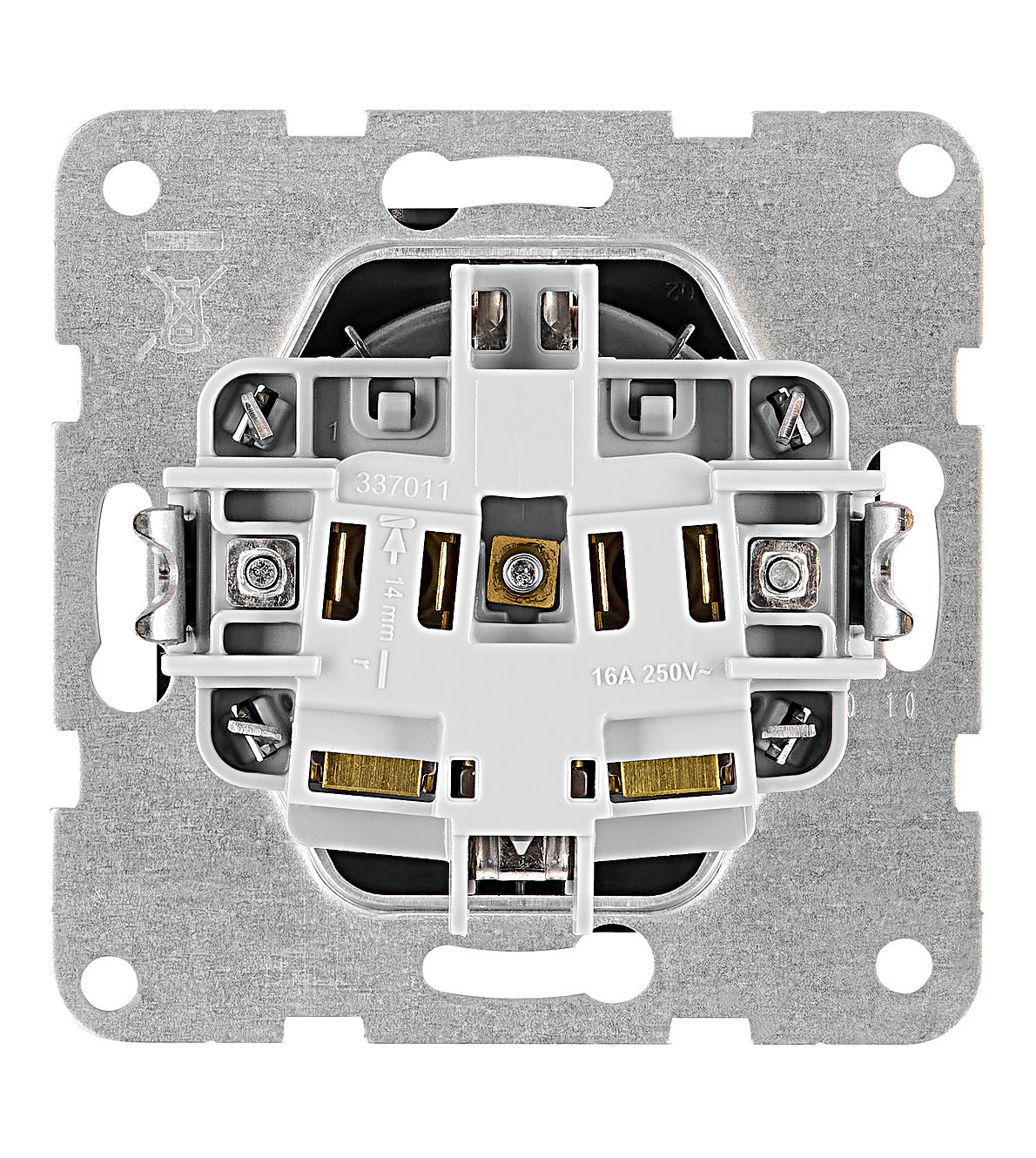 Socket outlet, cage clamps, black