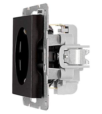Socket outlet, cage clamps, black