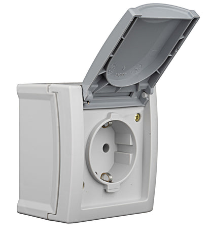 Socket outlet, cage clamps, VISIO IP54, EV211