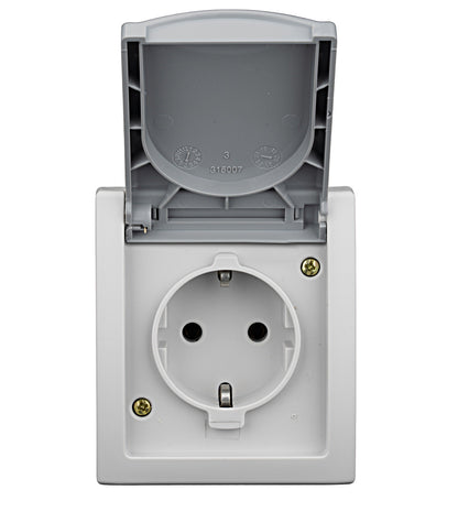 Socket outlet, cage clamps, VISIO IP54, EV211