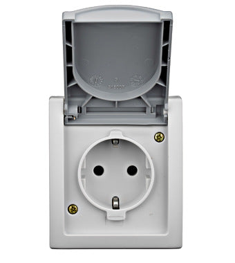 Socket outlet, cage clamps, VISIO IP54