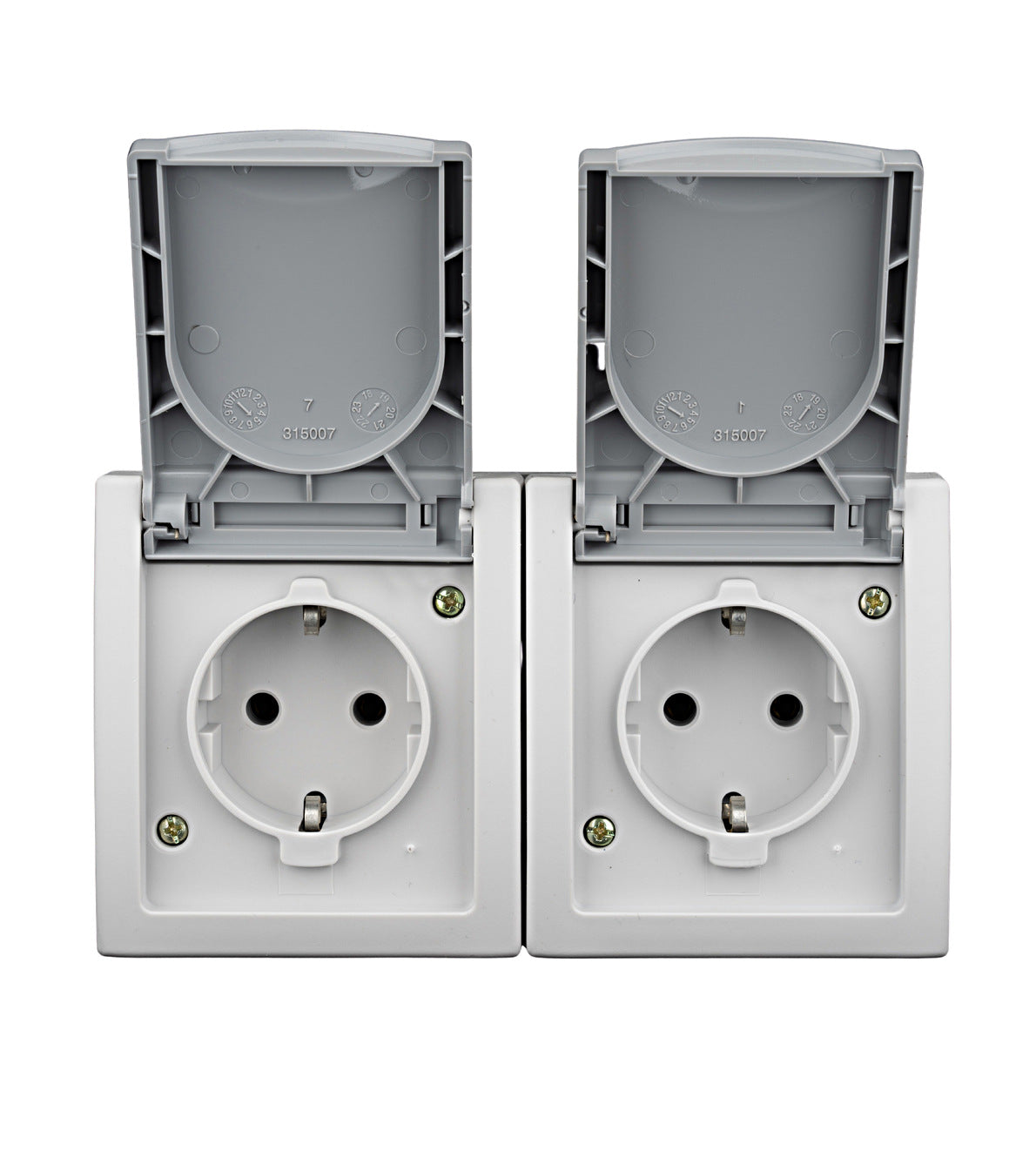 Socket outlet, cage clamps, VISIO IP54, EV211