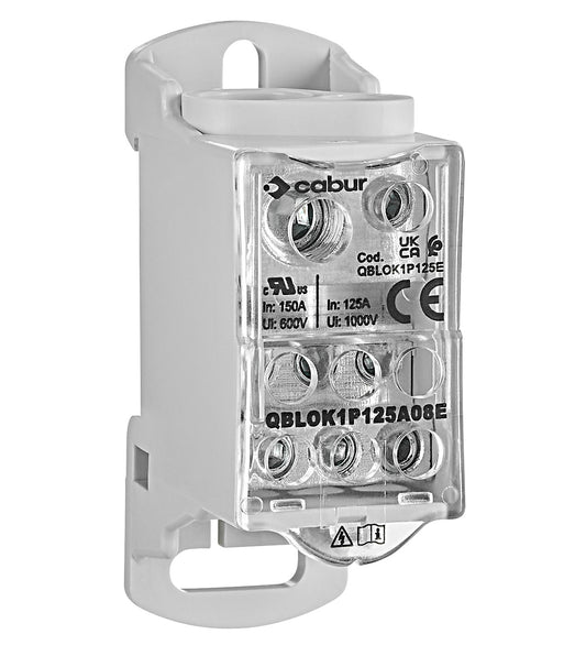 Main branch terminal, 1-pole,125A, in. 1x35mm², out.7x16mm²