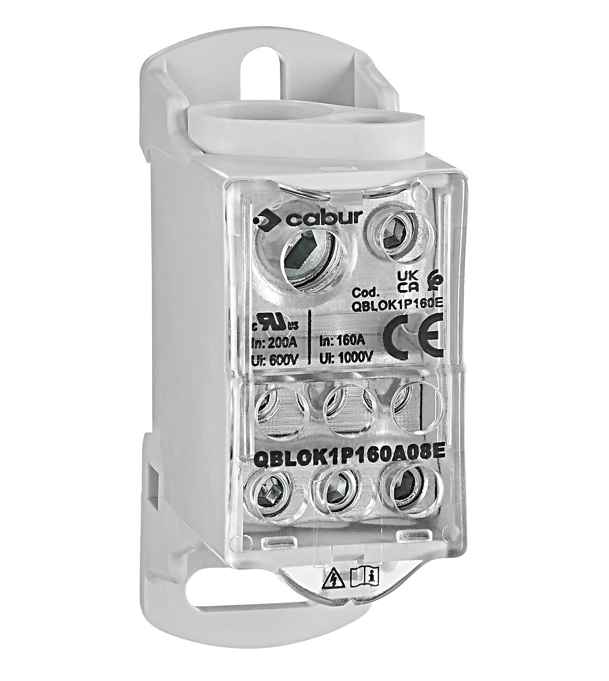 Main branch terminal, 1-pole,160A, in. 1x16+1x70,out.6x16mm²