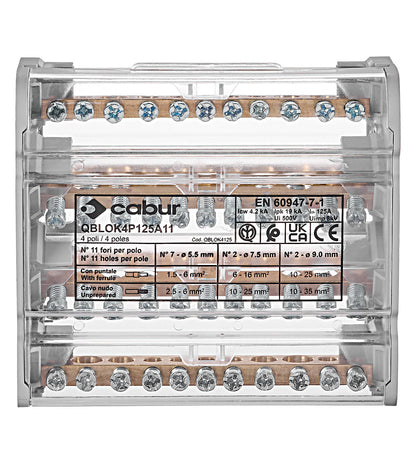 Main branch terminal, 4-p, n 2x35mm²,out 2x25+7x6mm²