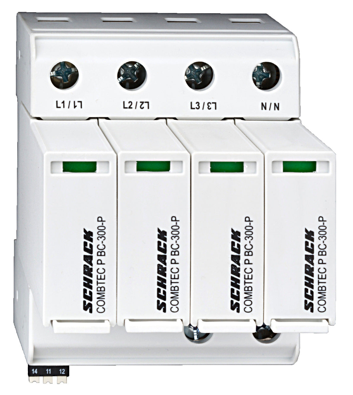 Surge arrester, 4+0 TNS, Class I+II(B+C), 300V, 12.5kA