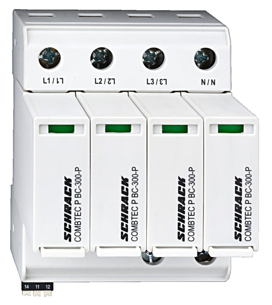 Surge arrester, 4+0 TNS, Class I+II(B+C), 300V, 12.5kA