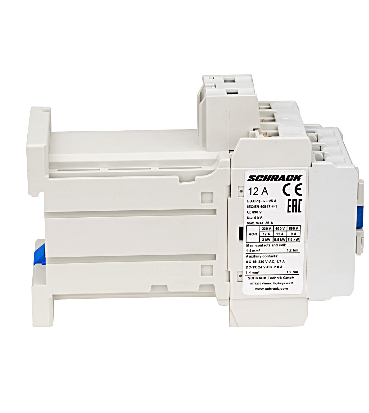 Contactor 3-pole, CUBICO Classic, 5,5kW, 1NO+1NC, 24VDC