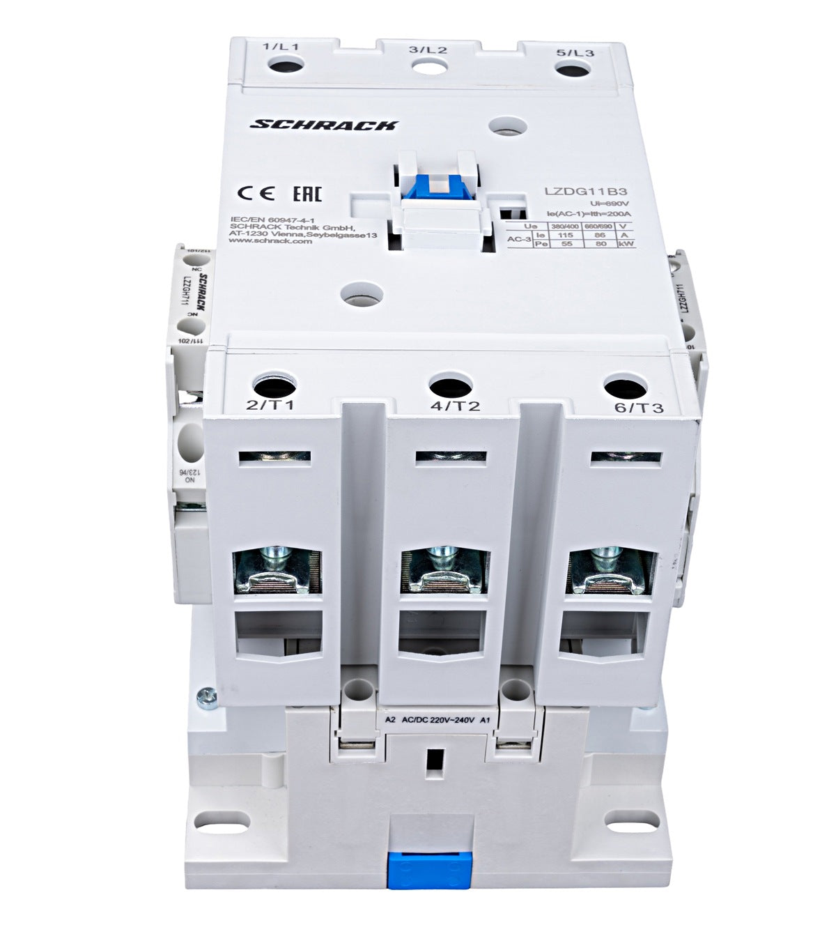 Contactor 3-pole, CUBICO Grand,  1NO+1NC, 230VAC