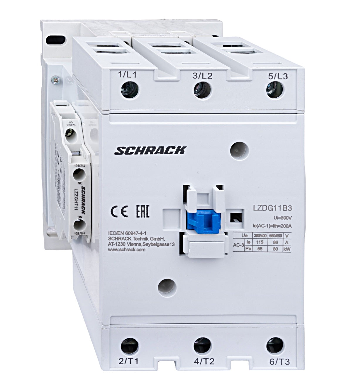 Contactor 3-pole, CUBICO Grand,  1NO+1NC, 230VAC