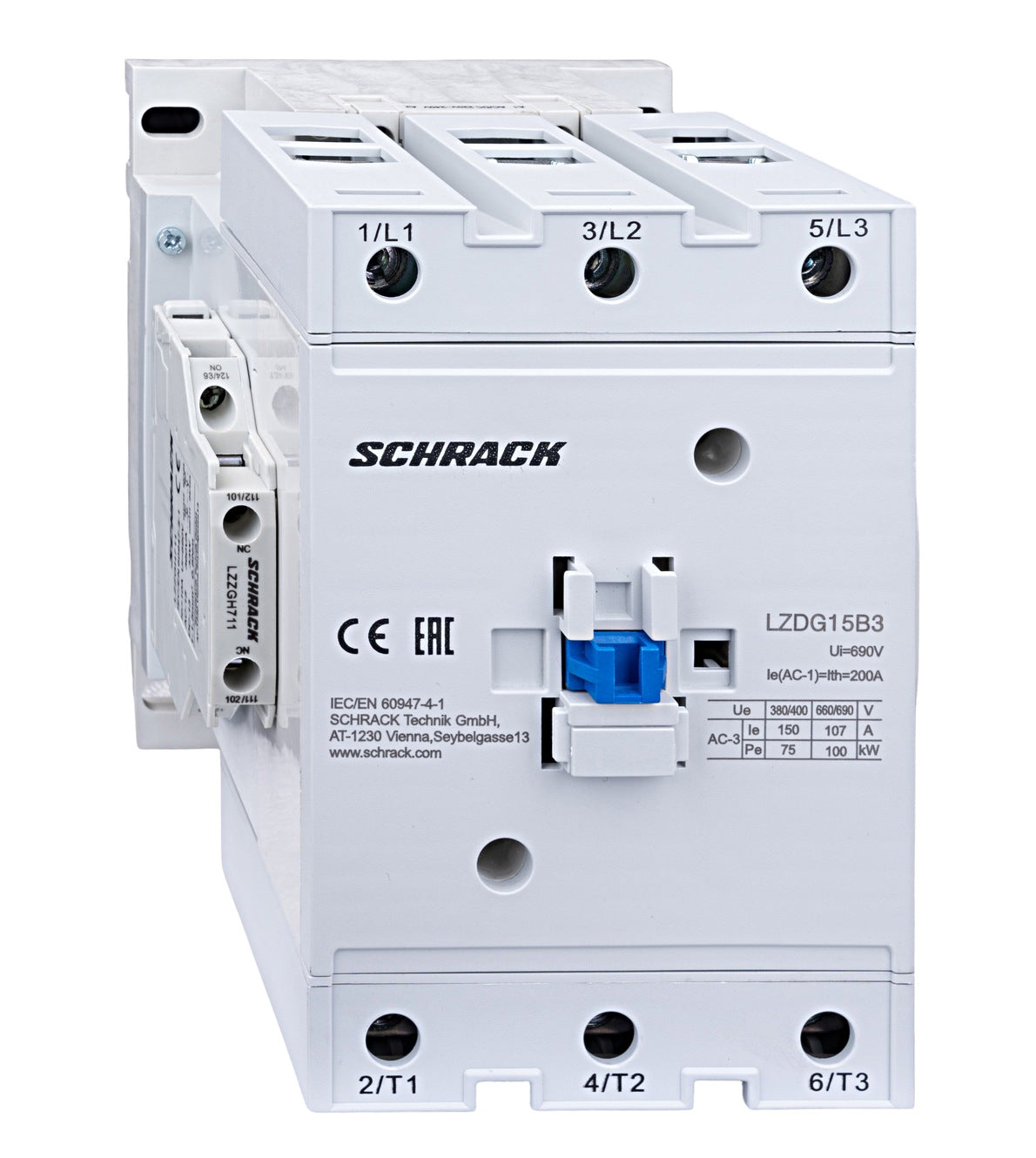 Contactor 3-pole, CUBICO Grand,  1NO+1NC, 230VAC