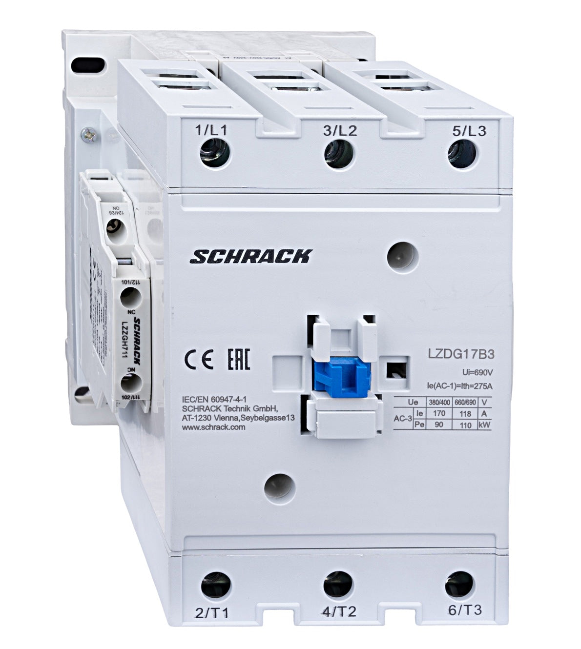 Contactor 3-pole, CUBICO Grand,  1NO+1NC, 230VAC
