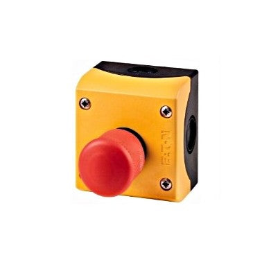 Complete enclosure with `Emergency OFF´ Mushroom button, 2NC