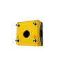 Surface mounting enclosure, 1 hole, black/yellow